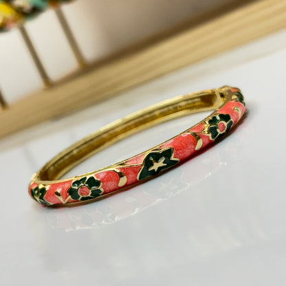 Dreamy Pink Enamel Bangle