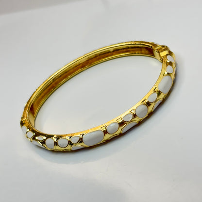 Royal White Enamel Bangle