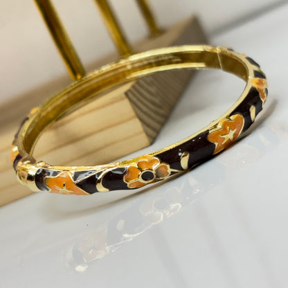 Vintage Brown Enamel Bangle