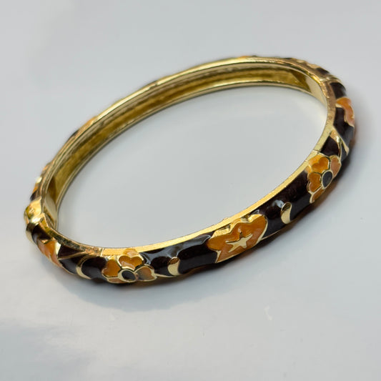 Vintage Brown Enamel Bangle