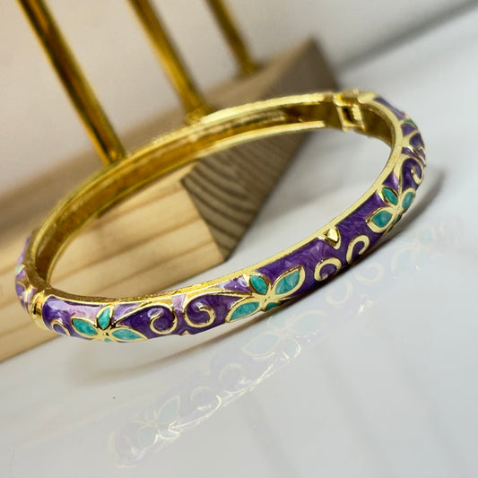 Classic Purple Enamel Bangle