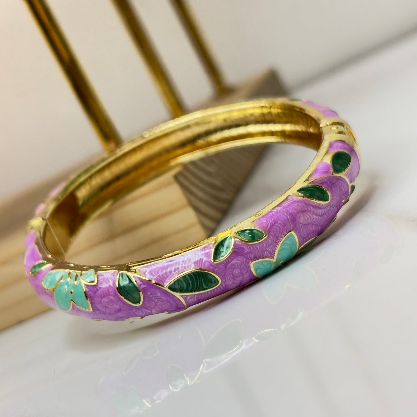 Dreamy Purple Enamel Bangle
