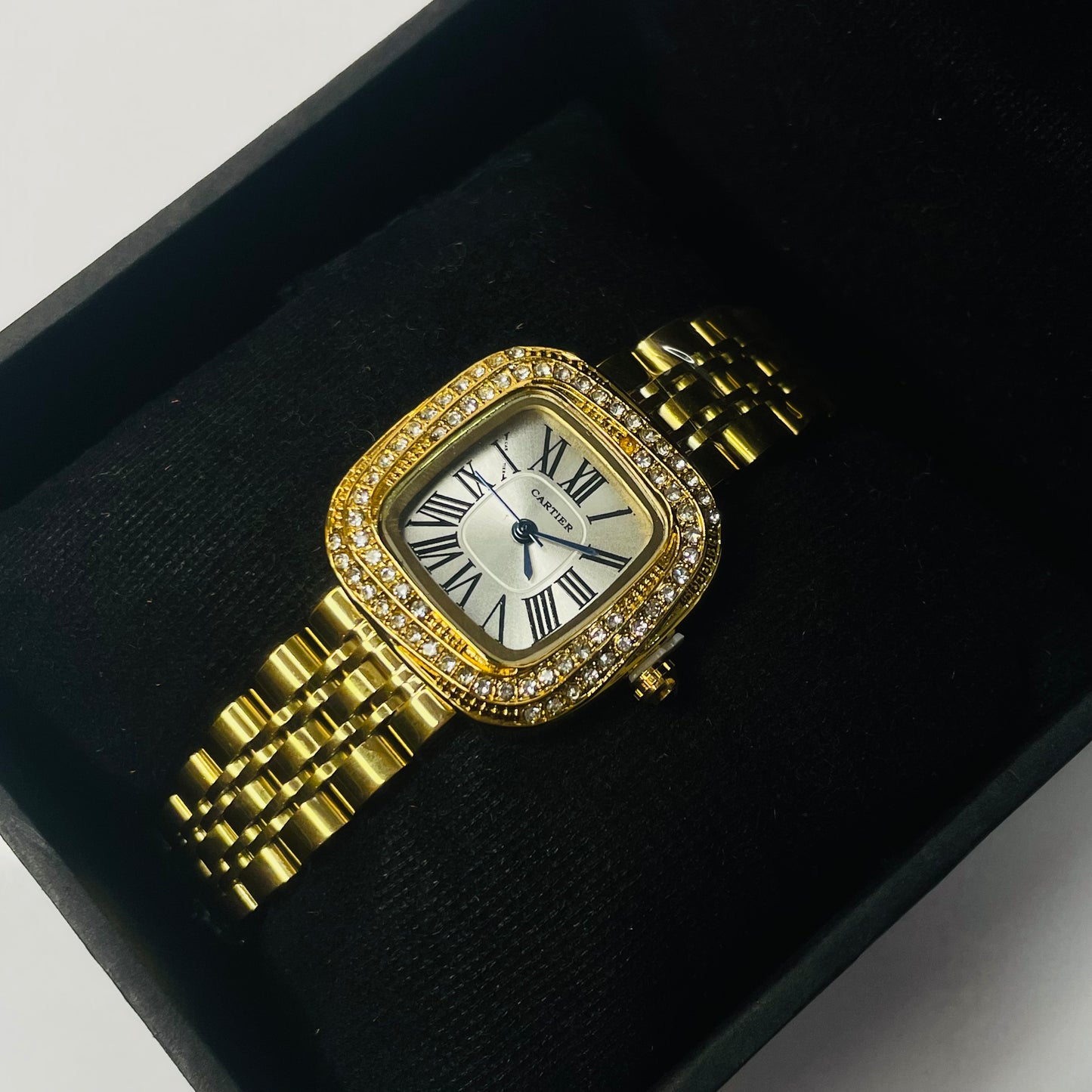 Vintage Cartier Watch  (Gold White Dial)