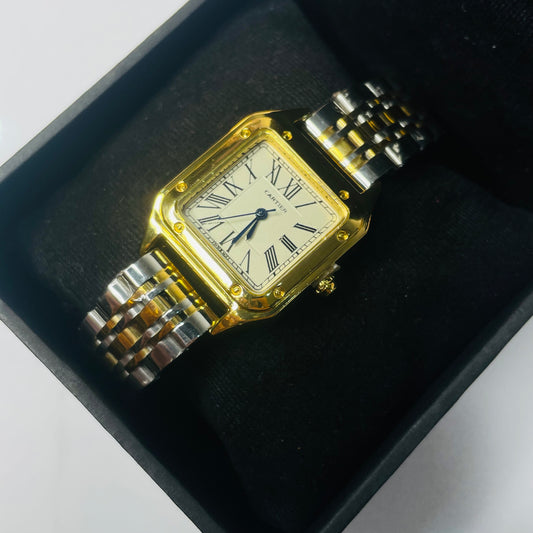 Vintage Cartier Watch (Dual Tone White Dial)