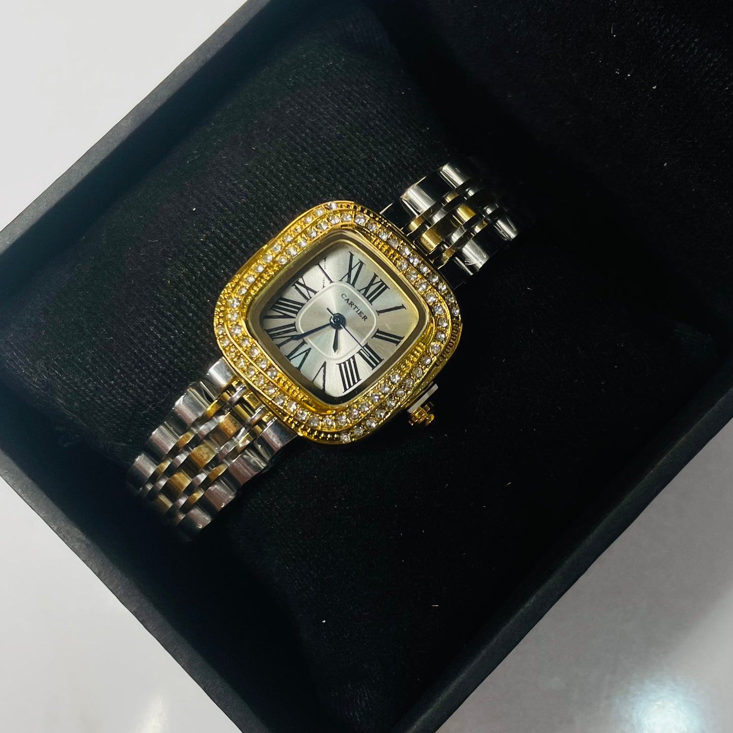 Vintage Cartier Watch  (Dual Tone White Dial)