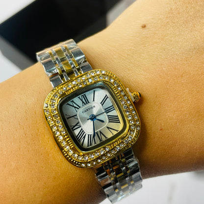 Vintage Cartier Watch  (Dual Tone White Dial)