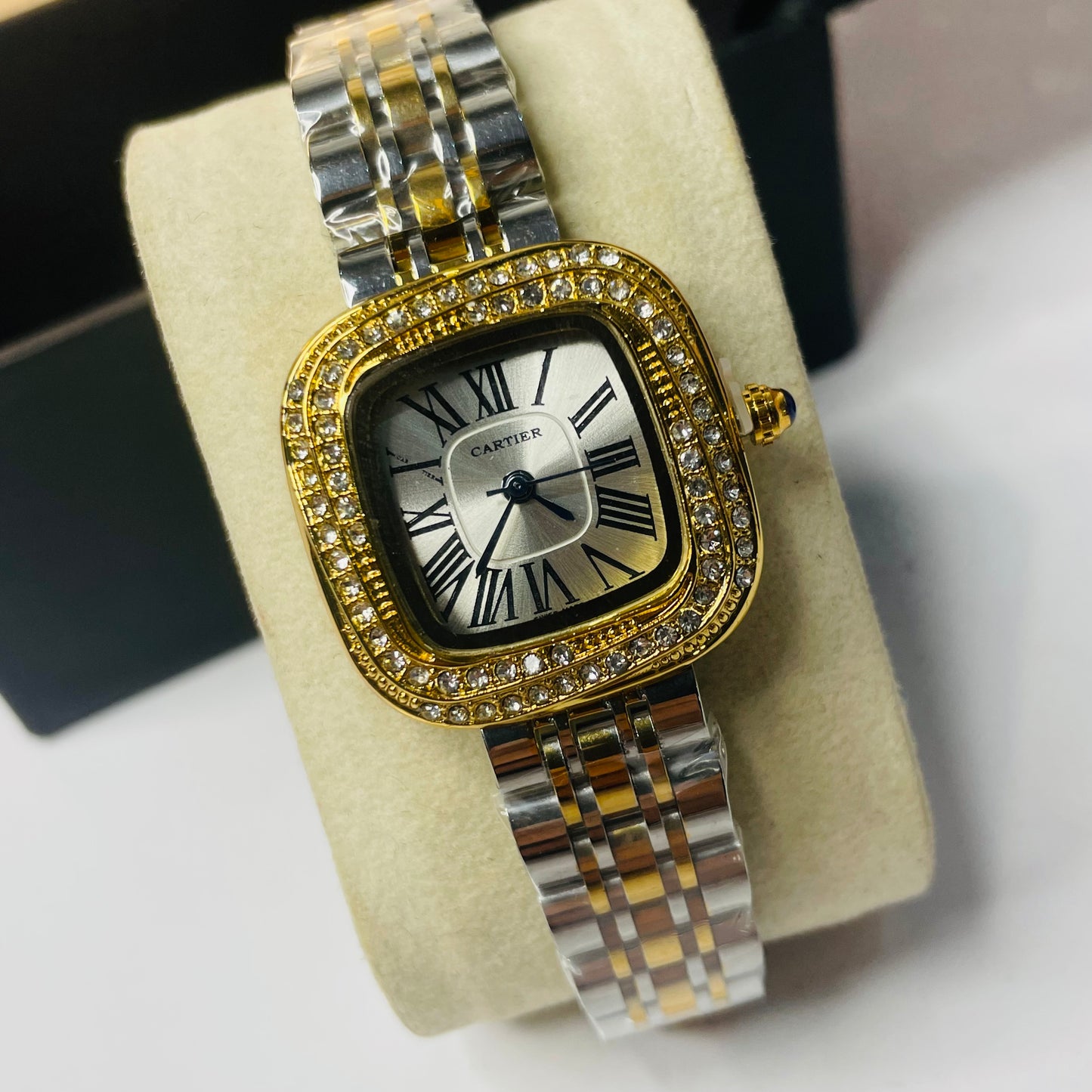 Vintage Cartier Watch  (Dual Tone White Dial)