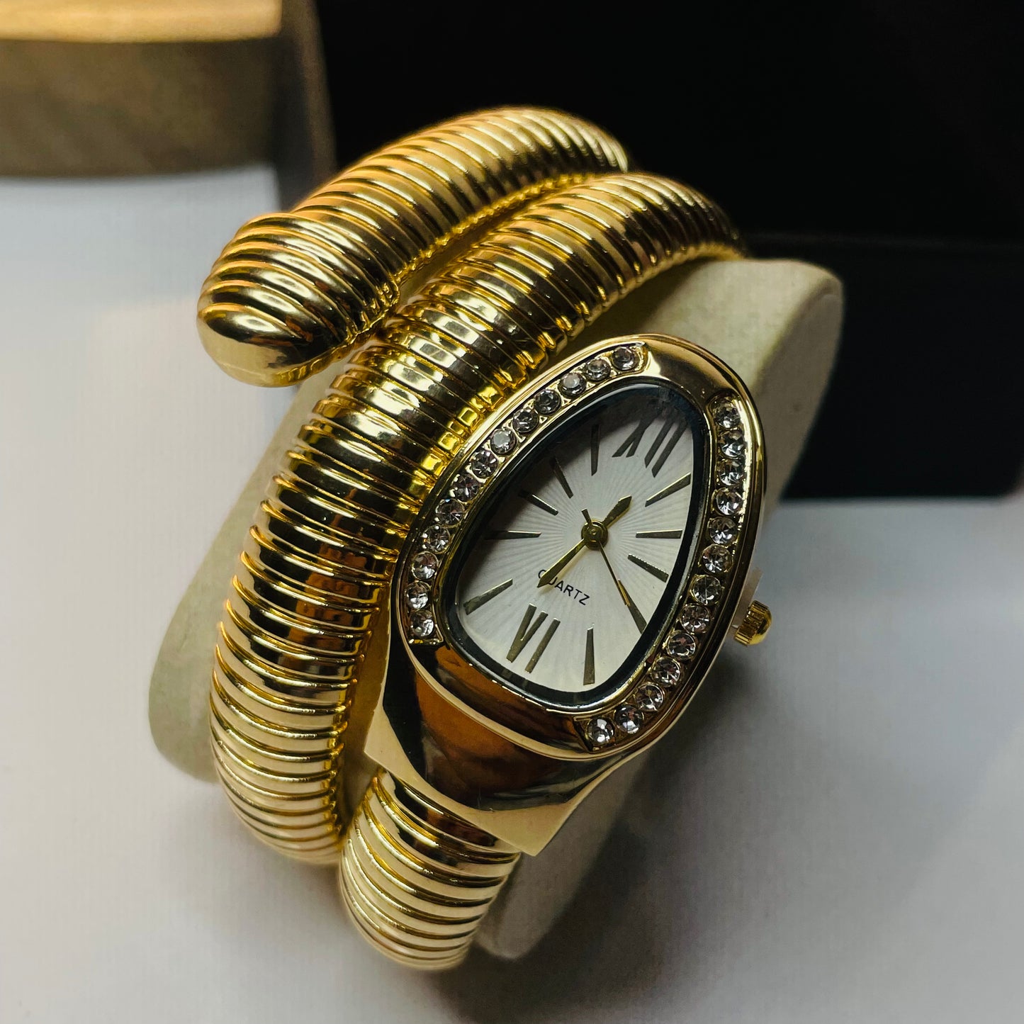 Spiral Watch (Gold White Dial)
