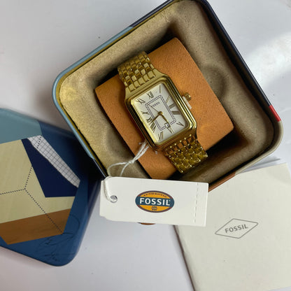 Vintage Fossil Watch (Gold White Dial)