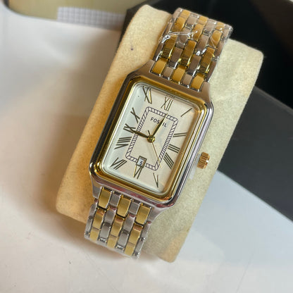 Vintage Fossil Watch (Dual Tone White Dial)