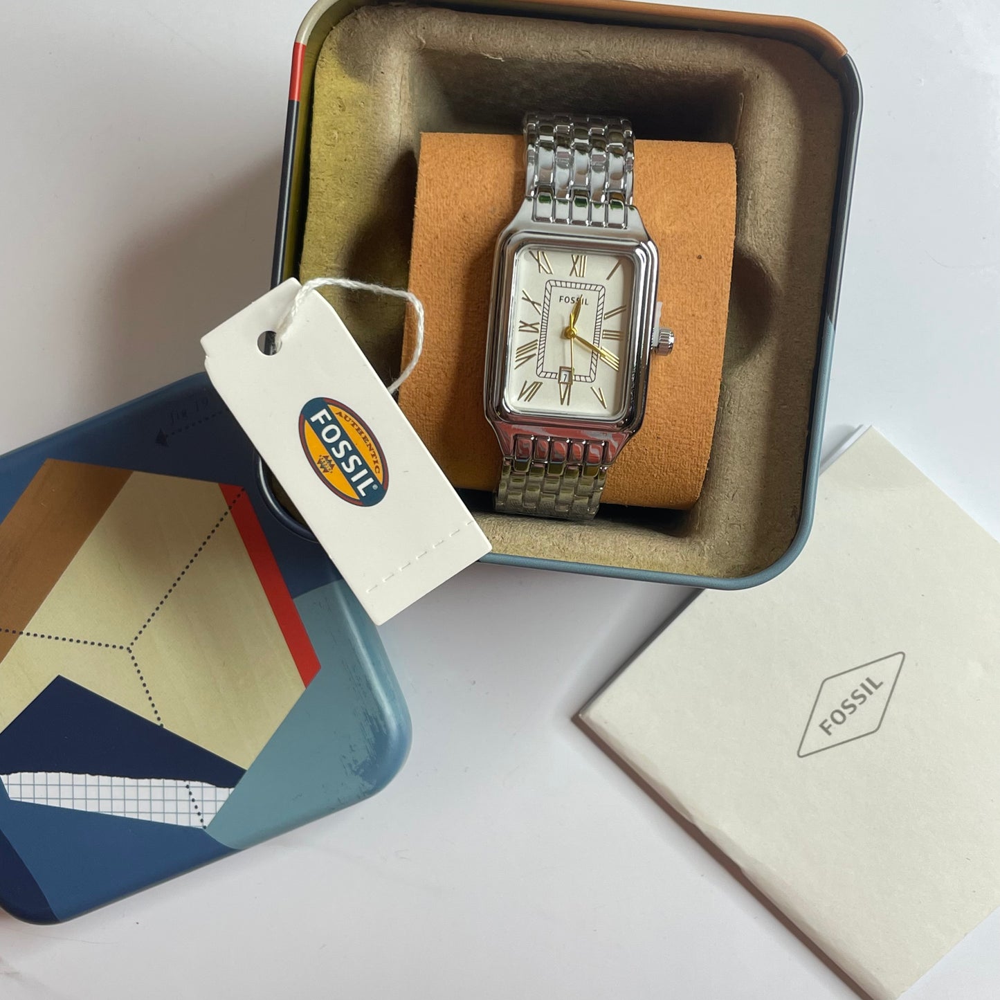 Vintage Fossil Watch (Silver White Dial)