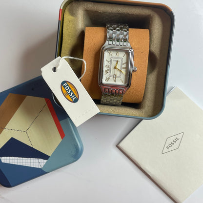 Vintage Fossil Watch (Silver White Dial)