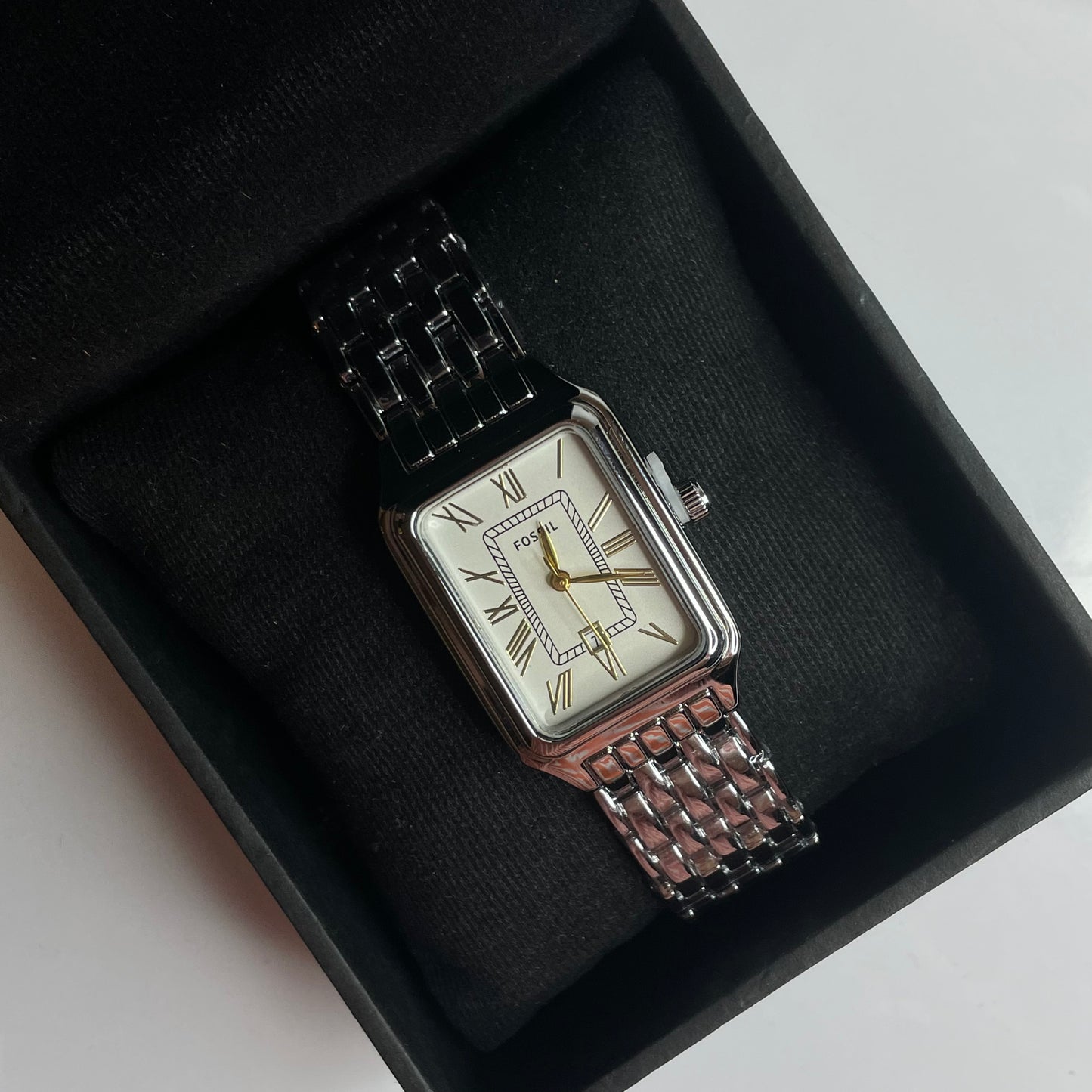 Vintage Fossil Watch (Silver White Dial)