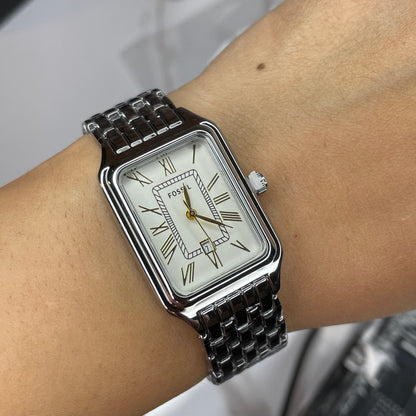 Vintage Fossil Watch (Silver White Dial)