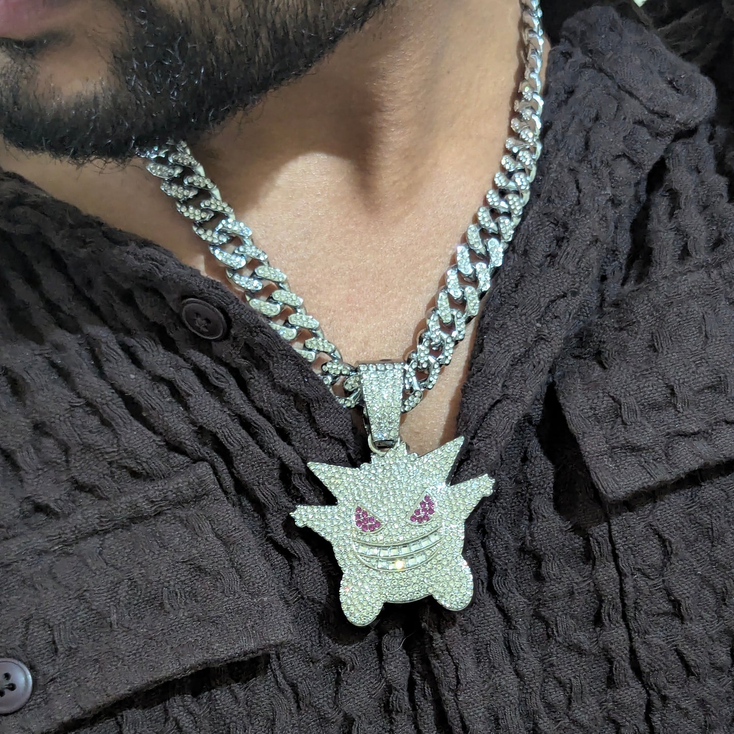 Gengar Pokémon ICED Out Neckchain