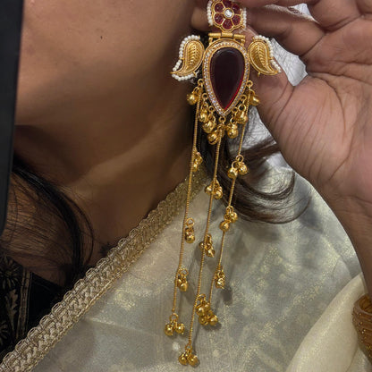 Anamika Kashmiri Jhumka (Red)