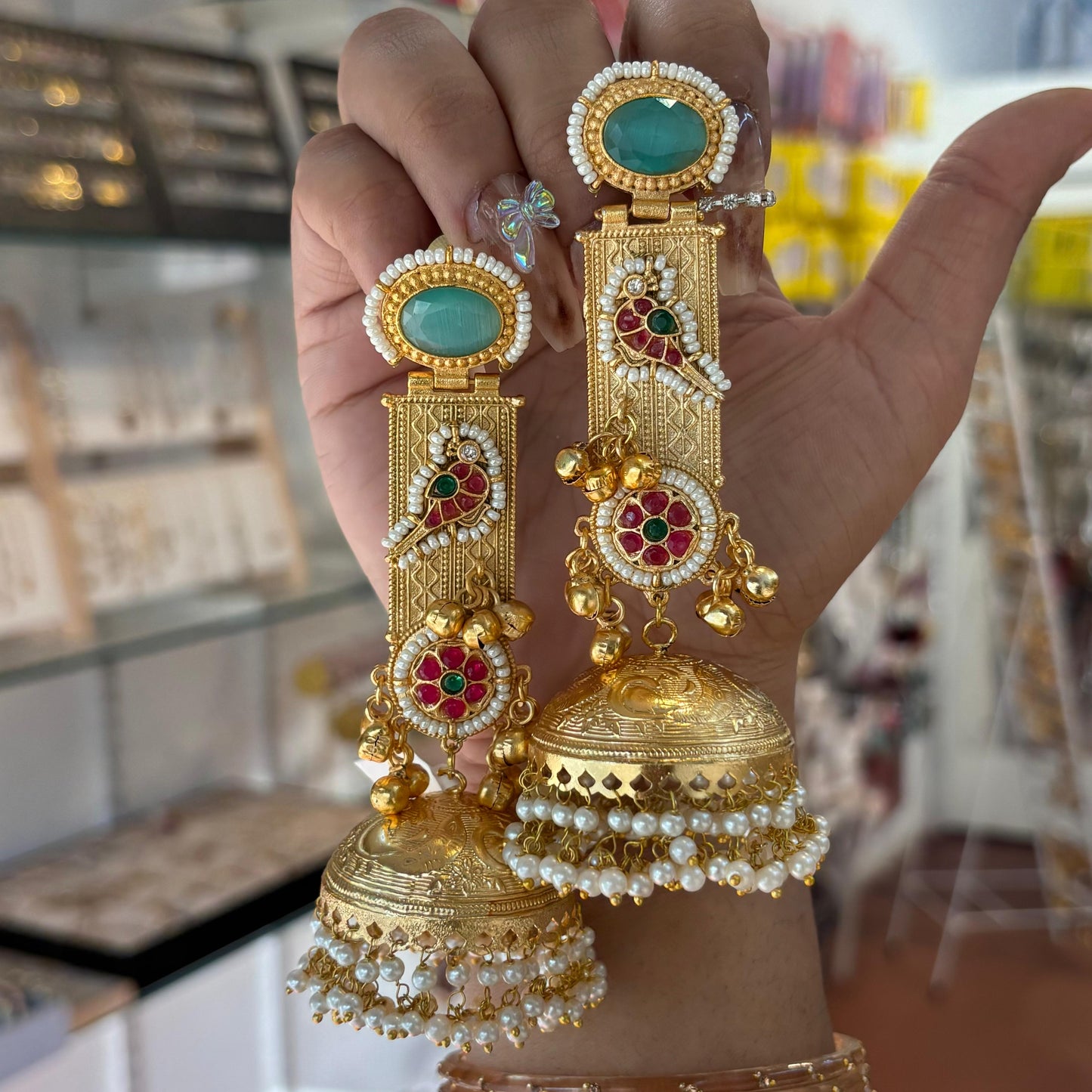 Jhanjhar Kashmiri Jhumka ( Mint )