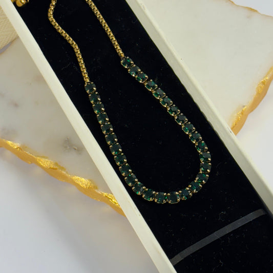 Emerald Ellie Adjustable Tennis Bracelet