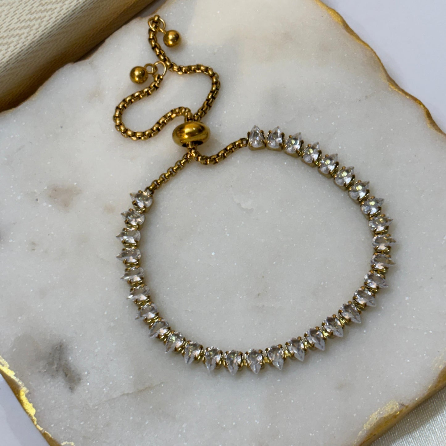 Drop Adjustable Tennis Bracelet