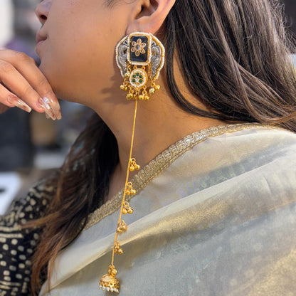 Morni Kashmiri Earrings (Blue)