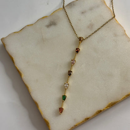 Bejewelled Drop Necklace