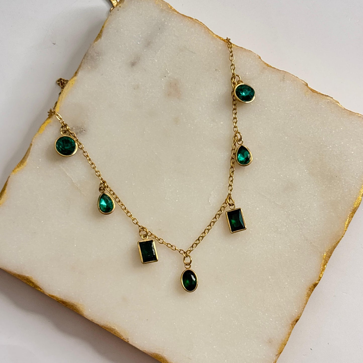 Emerald Bejewelled Necklace