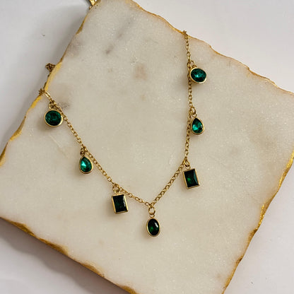 Emerald Bejewelled Necklace