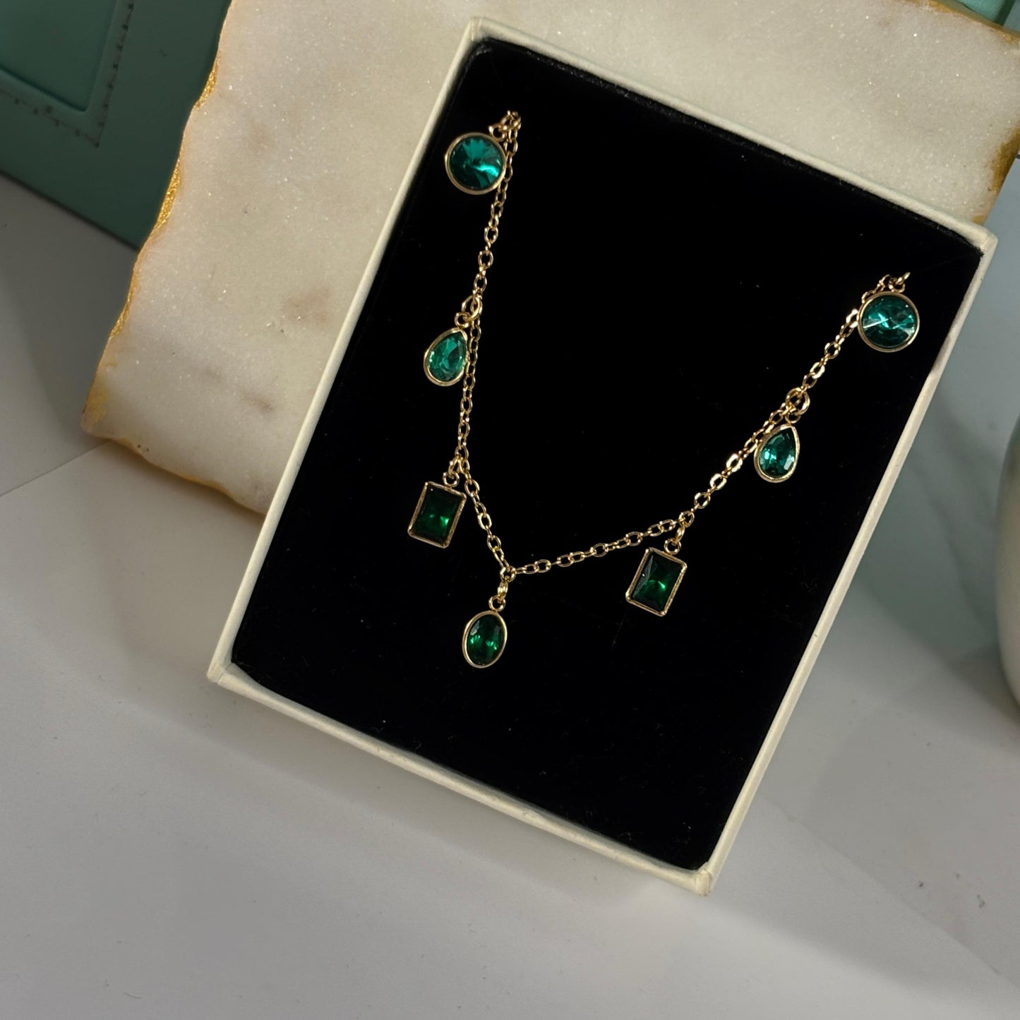 Emerald Bejewelled Necklace