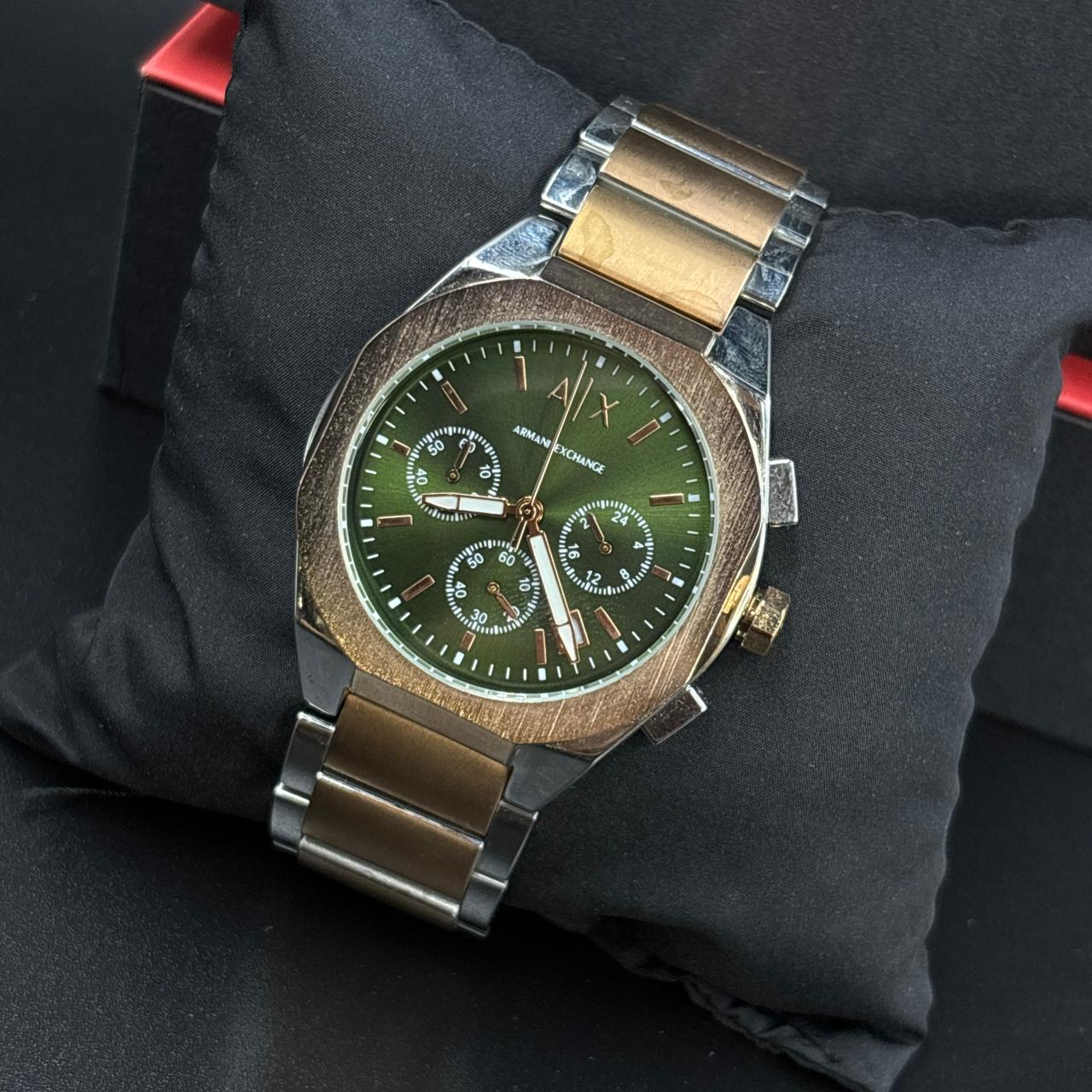 A|X ( Armani Exchange ) Dual Tone Chronograph Watch (Rosegold)