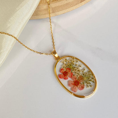 Peony Resin Necklace