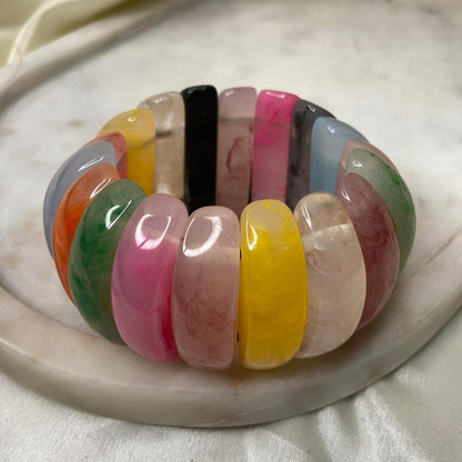 Stretchable Resin Chunky Bracelets
