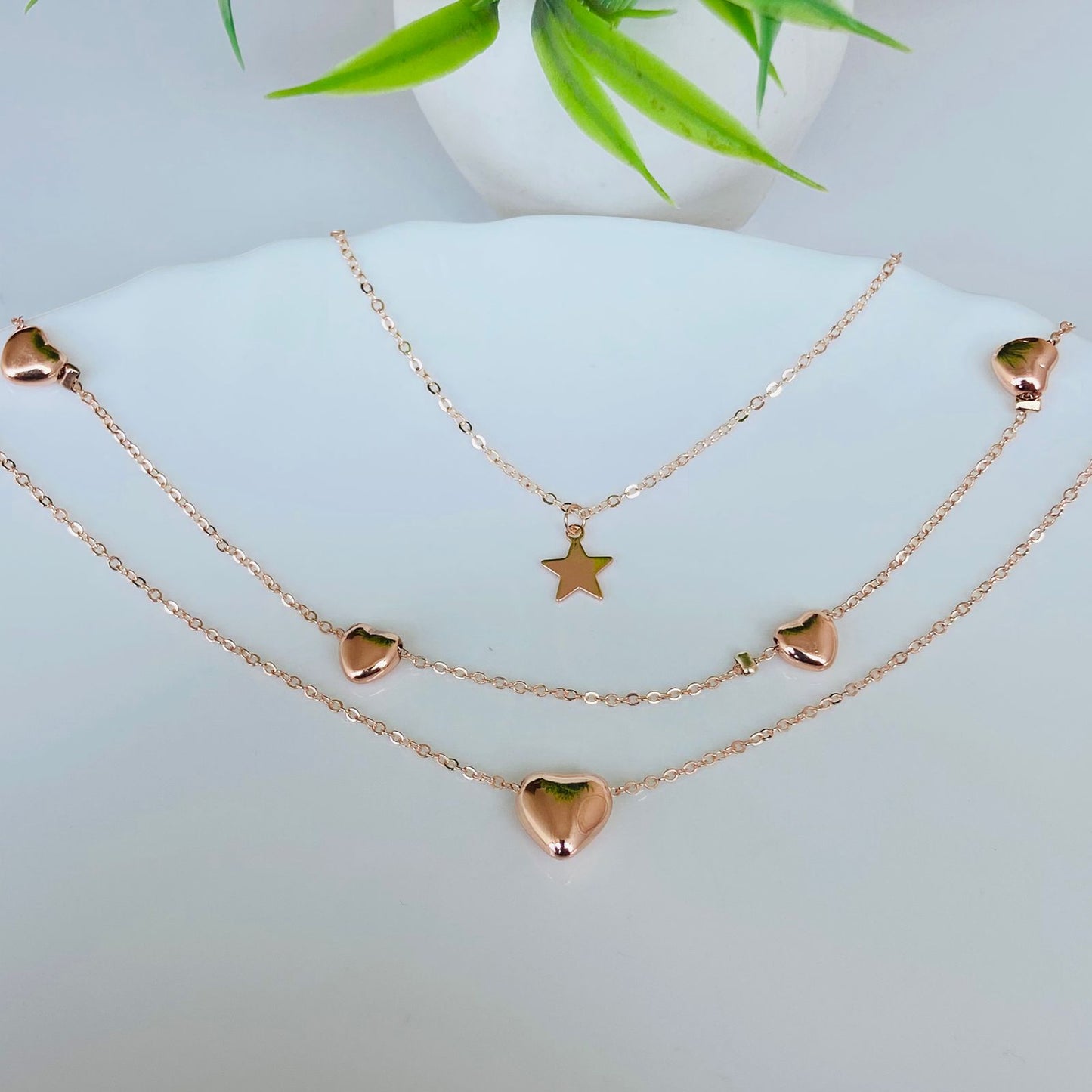 Heart Star Layered Necklace