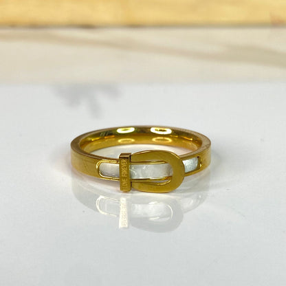 Resin Buckle 18K Ring