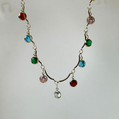 Multicolour Stud Necklace