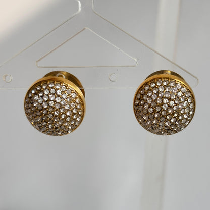 Round Studded Reversible Hoops