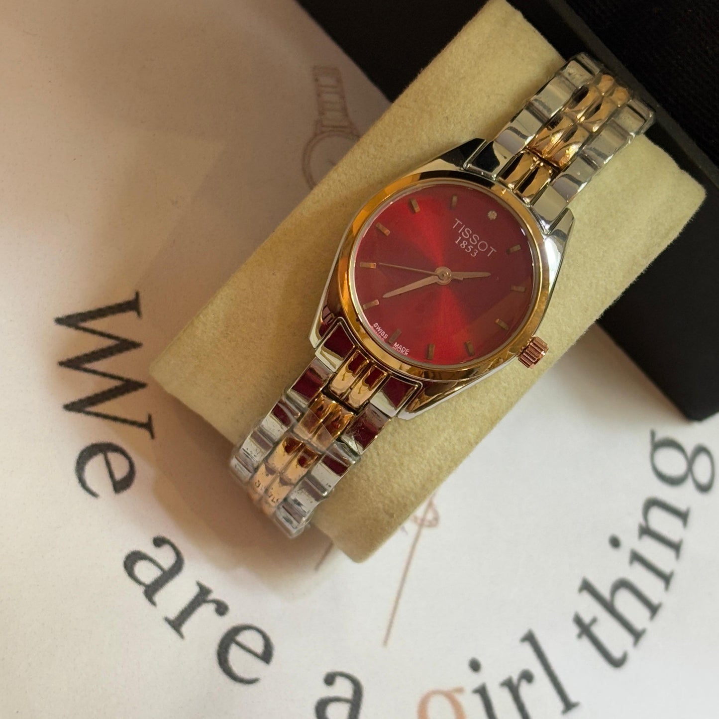 Tissot Dual Tone Red Luxe Watch