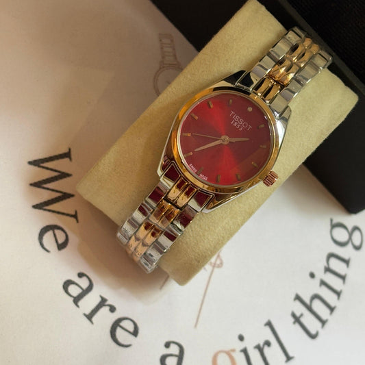 Tissot Dual Tone Red Luxe Watch