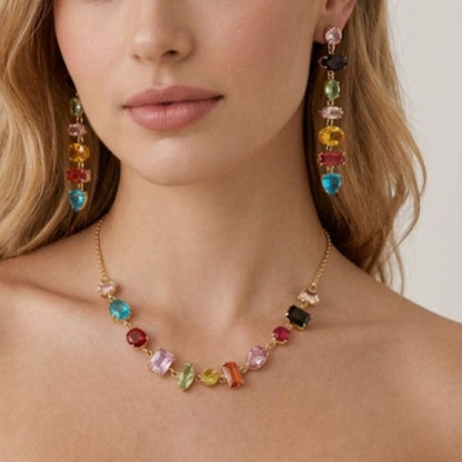 Crystal Bejewelled Stone Set (multi color)