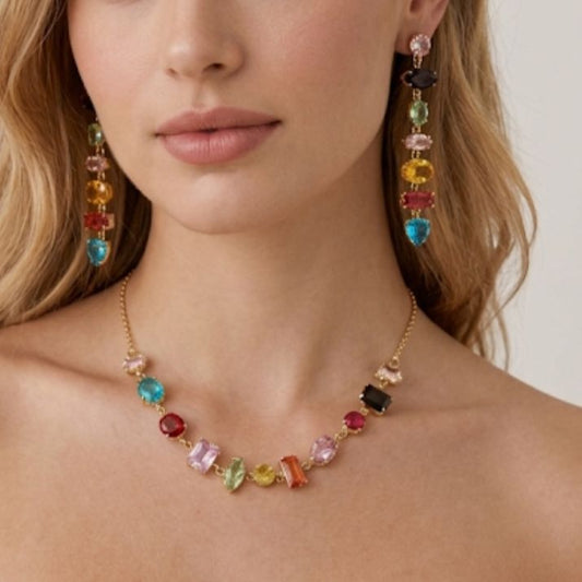 Crystal Bejewelled Stone Set (multi color)