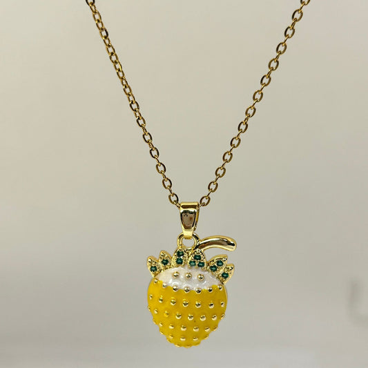 Yellow Berry Necklace