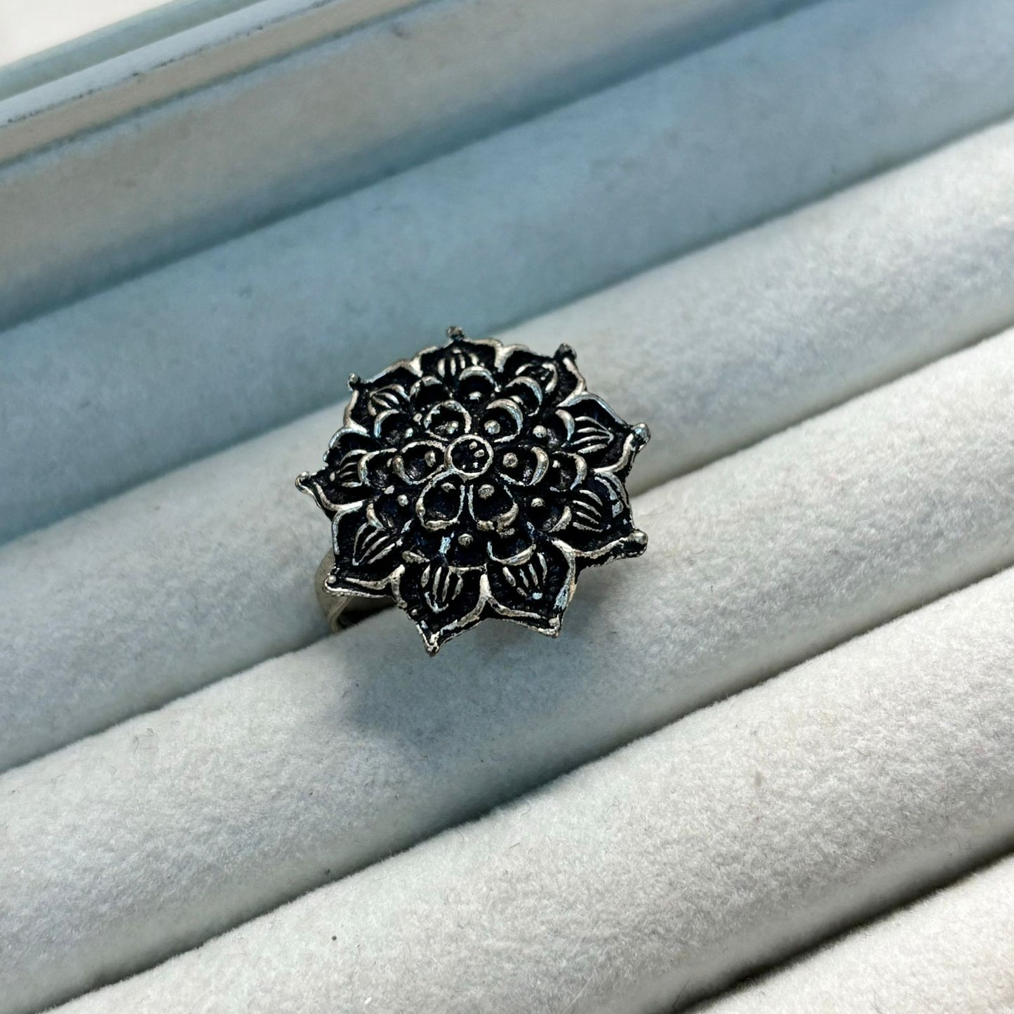 Lily Oxidised Ring