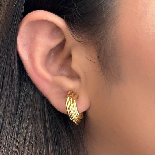 Gold Hoop Clip-On Earring