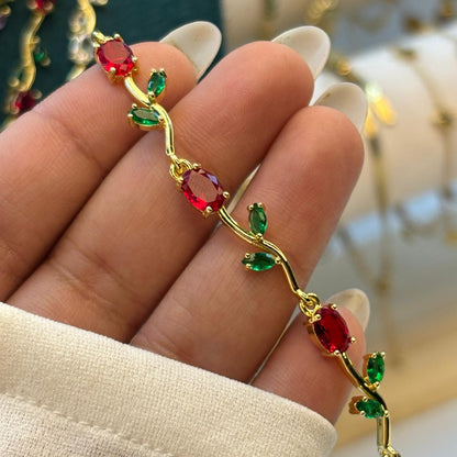 Red Tulip Cinderella Bracelet ( Gold )