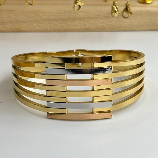 Three Tone Nior Chunky Bracelet