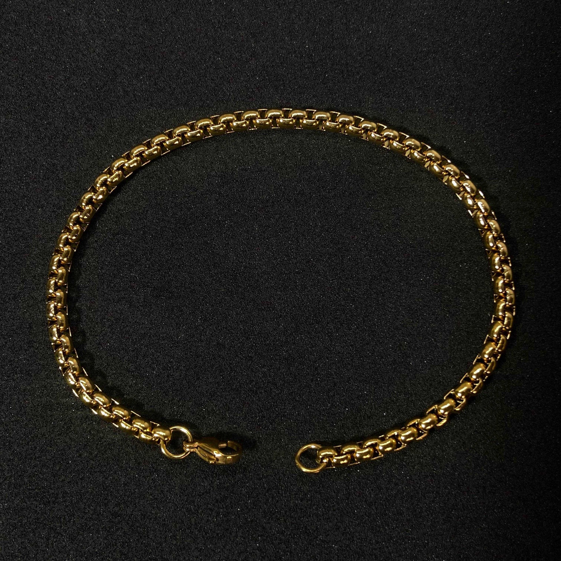 Box 18K Gold Plated Chain Bracelet