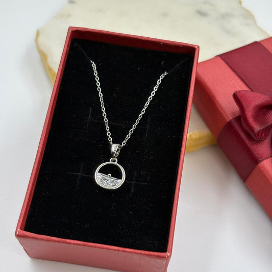 Dainty Luna Necklace ( Silver)