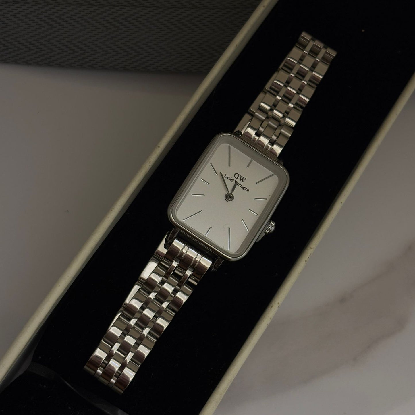 DW Square Dial Silver White Watch