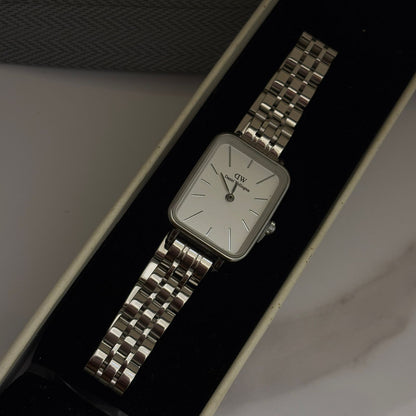 DW Square Dial Silver White Watch