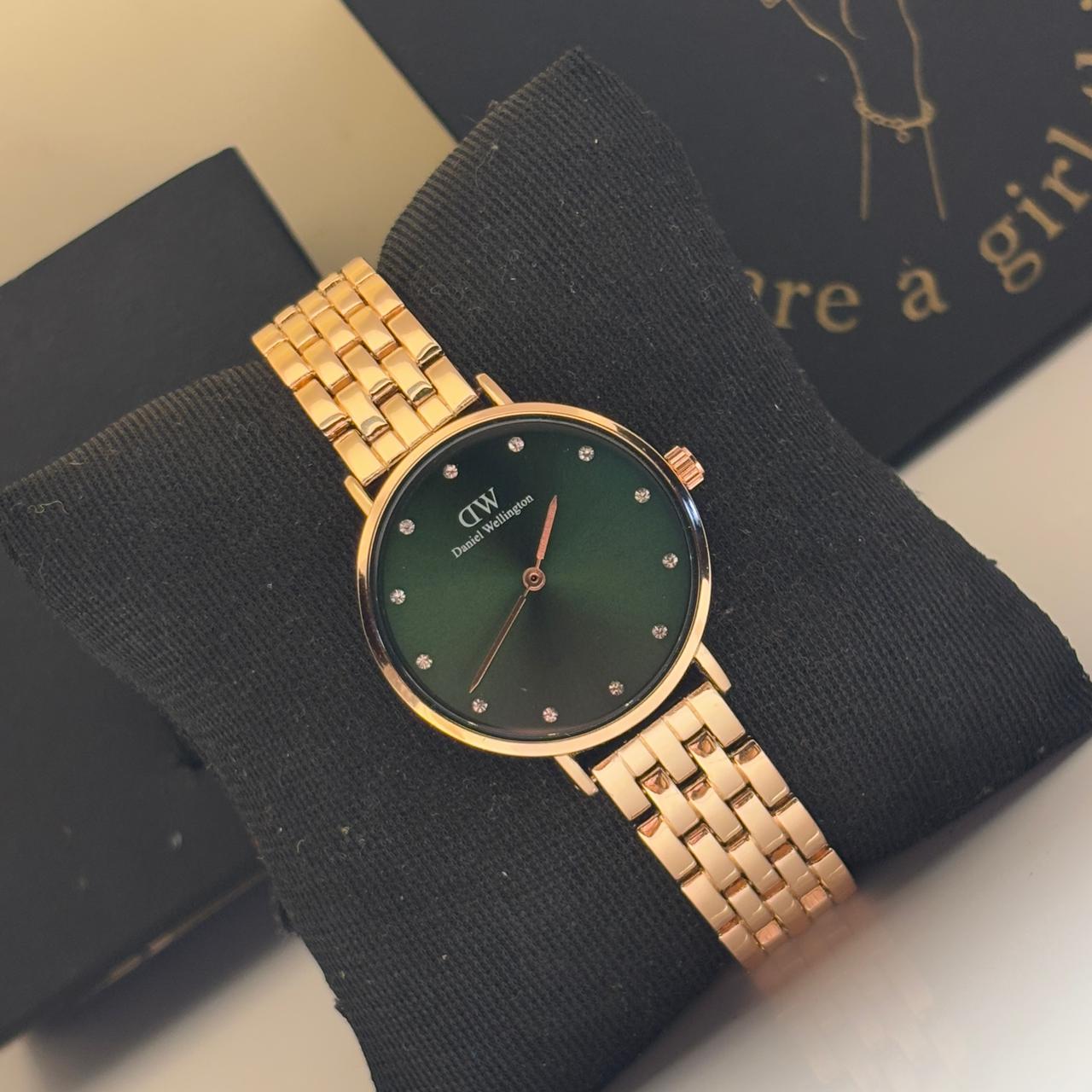 DW Embellished Round Watch