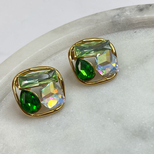 Moonstone Earings-Green